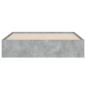 Preview: Bettgestell mit Schubladen Betongrau 140x190 cm Holzwerkstoff