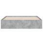 Preview: Bettgestell mit Schubladen Betongrau 140x200 cm Holzwerkstoff