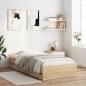 Preview: ARDEBO.de - Bettgestell mit Schubladen Sonoma-Eiche 75x190 cm Holzwerkstoff