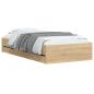 Preview: Bettgestell mit Schubladen Sonoma-Eiche 75x190 cm Holzwerkstoff