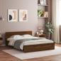 Preview: ARDEBO.de - Bettgestell mit Kopfteil Braun Eiche-Optik 150x200 cm