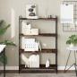 Preview: ARDEBO.de - Bücherregal 4 Böden Räuchereiche 80x30x120 cm Holzwerkstoff