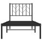 Preview: Bettgestell mit Kopfteil Metall Schwarz 75x190 cm