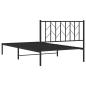 Preview: Bettgestell mit Kopfteil Metall Schwarz 107x203 cm