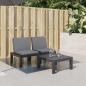 Preview: Sonnenliege mit Kissen Anthrazit PP