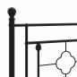 Preview: Ersatz-Kopfteil Metall Schwarz 200 cm