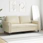 Preview: 2-Sitzer-Sofa Creme 140 cm Kunstleder