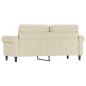 Preview: 2-Sitzer-Sofa Creme 140 cm Kunstleder