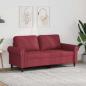 Preview: ARDEBO.de - 2-Sitzer-Sofa Weinrot 140 cm Kunstleder
