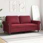 Preview: 2-Sitzer-Sofa Weinrot 140 cm Kunstleder