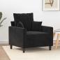 Preview: ARDEBO.de - Sessel Schwarz 60 cm Samt
