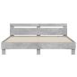 Preview: Bettgestell mit Kopfteil Betongrau 160x200 cm Holzwerkstoff