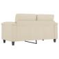 Preview: 2-Sitzer-Sofa Creme 120 cm Kunstleder