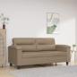 Preview: ARDEBO.de - 2-Sitzer-Sofa Cappuccino 140 cm Kunstleder