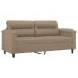 Preview: 2-Sitzer-Sofa Cappuccino 140 cm Kunstleder