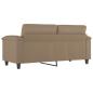 Preview: 2-Sitzer-Sofa Cappuccino 140 cm Kunstleder
