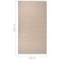 Preview: Outdoor-Teppich Flachgewebe 80x150 cm Braun Gestreift