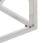 Preview: Couchtisch Silbern Edelstahl und Hartglas
