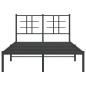 Preview: Bettgestell mit Kopfteil Metall Schwarz 120x190 cm
