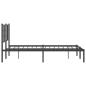 Preview: Bettgestell mit Kopfteil Metall Schwarz 120x190 cm