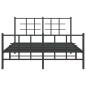 Preview: Bettgestell mit Kopf- und Fußteil Metall Schwarz 140x190 cm