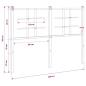Preview: Ersatz-Kopfteil Metall Weiß 120 cm