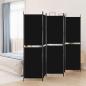 Preview: ARDEBO.de - 5-tlg. Paravent Schwarz 250x200 cm Stoff