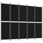 Preview: 5-tlg. Paravent Schwarz 250x200 cm Stoff
