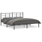 Preview: Bettgestell mit Kopfteil Metall Schwarz 183x213 cm
