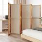 Preview: ARDEBO.de - 6-tlg. Paravent Taupe 420x180 cm
