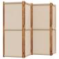 Preview: 4-tlg. Paravent Taupe 280x180 cm