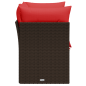 Preview: Garten-Sofa mit Kissen Braun 124 x 62 x 69 cm Poly Rattan