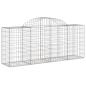 Preview: Gabionen mit Hochbogen 25 Stk. 200x50x80/100cm Verzinktes Eisen