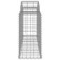 Preview: Gabionen mit Hochbogen 25 Stk. 200x50x80/100cm Verzinktes Eisen