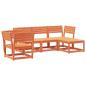Preview: 5-tlg. Garten-Lounge-Set Wachsbraun Massivholz Kiefer