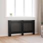 Preview: ARDEBO.de - Heizkörperverkleidung Schwarz 152x19x81,5 cm MDF