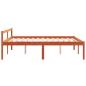 Preview: Seniorenbett Wachsbraun 150x200 cm Massivholz Kiefer