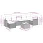 Preview: 8-tlg. Garten-Sofagarnitur mit Kissen Schwarz Poly Rattan
