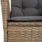 Preview: 7-tlg. Garten-Essgruppe mit Kissen Beige Poly Rattan