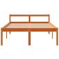 Preview: Seniorenbett Wachsbraun 120x190 cm Massivholz Kiefer
