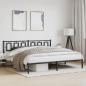 Preview: ARDEBO.de - Bettgestell mit Kopfteil Metall Schwarz 193x203 cm