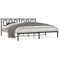 Preview: Bettgestell mit Kopfteil Metall Schwarz 193x203 cm