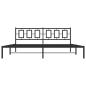 Preview: Bettgestell mit Kopfteil Metall Schwarz 193x203 cm