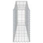 Preview: Gabionen mit Hochbogen 3 Stk. 200x30x60/80 cm Verzinktes Eisen