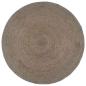 Preview: ARDEBO.de - Teppich Handgefertigt Jute Rund 180 cm Grau