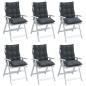 Preview: Outdoor-Kissen 6 stk. Anthrazit 100 x 50 x 7 cm Keine