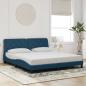 Preview: ARDEBO.de - Bettgestell ohne Matratze Blau 180x200 cm Samt