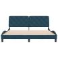 Preview: Bettgestell ohne Matratze Blau 180x200 cm Samt