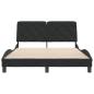Preview: Bettgestell ohne Matratze Schwarz 120x200 cm Samt