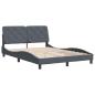 Preview: Bettgestell ohne Matratze Dunkelgrau 140x190 cm Samt